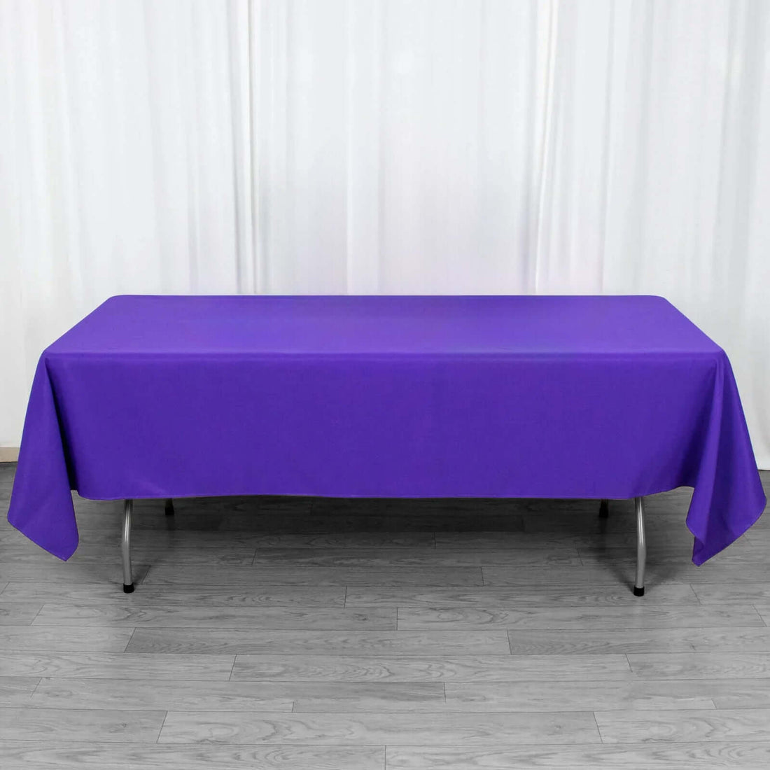 60x102inch Purple 200 GSM Seamless Premium Polyester Rectangular Tablecloth