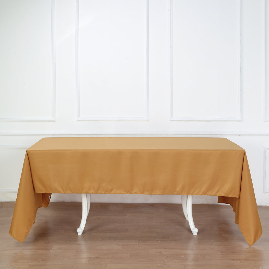 Premium Polyester Rectangle Tablecloth 60x126inch Gold