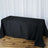 Rectangular 90 Inch x132 Inch Seamless Tablecloth In Black Premium 190 GSM Polyester