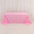 90x132inch Pink Seamless Premium Polyester Rectangular Tablecloth - 220GSM for 6 Foot Table
