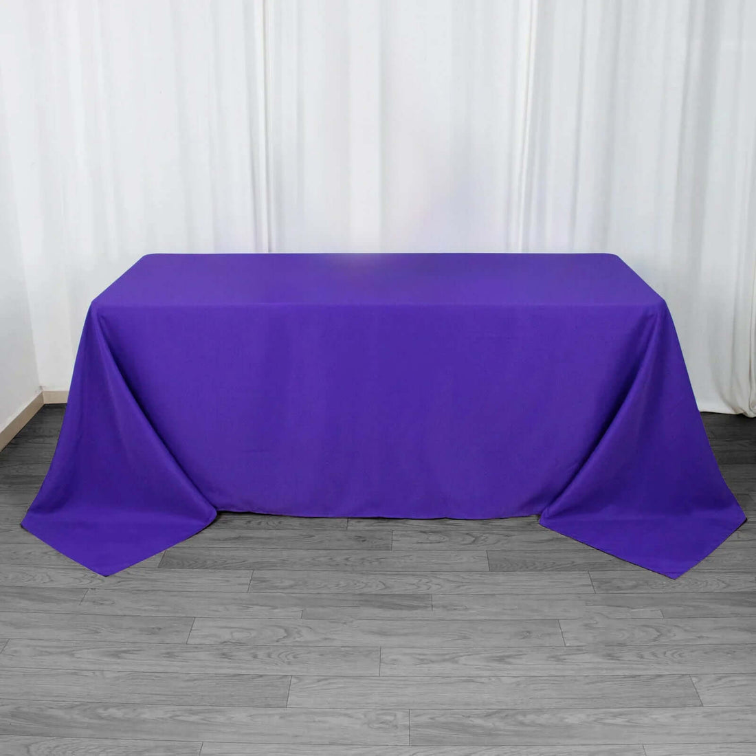 90x132inch Purple 200 GSM Seamless Premium Polyester Rectangular Tablecloth