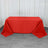 90x132inch Red 200 GSM Seamless Premium Polyester Rectangular Tablecloth