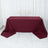 90x156inch Burgundy 220 GSM Seamless Premium Polyester Rectangular Tablecloth