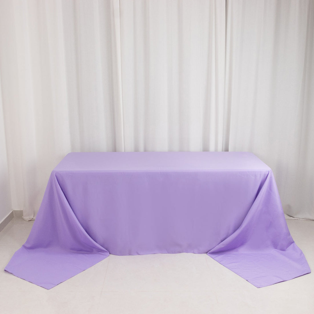 Lavender Lilac Seamless Premium Polyester Rectangular Tablecloth 220GSM