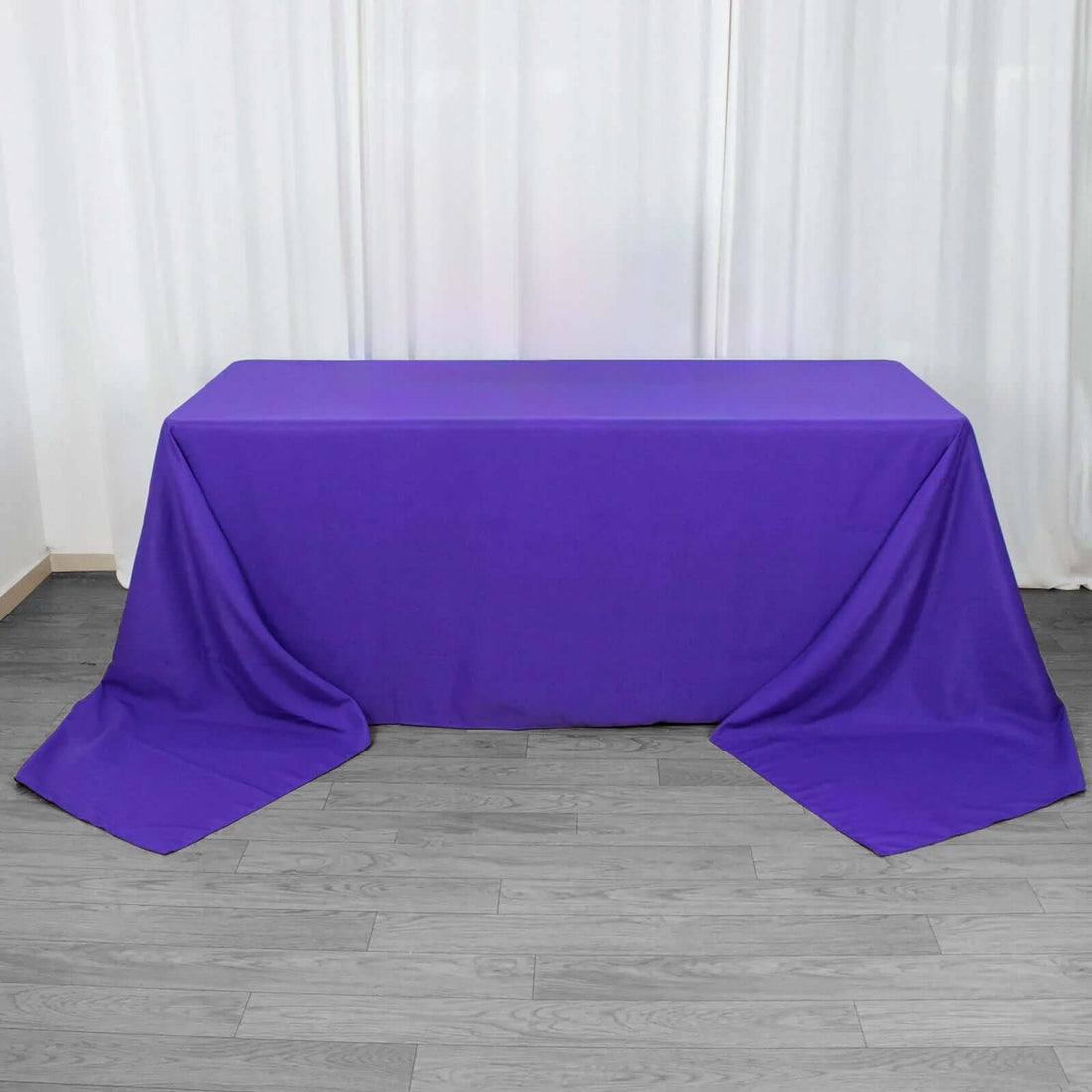 90x156inch Purple 220 GSM Seamless Premium Polyester Rectangular Tablecloth