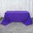 90x156inch Purple 220 GSM Seamless Premium Polyester Rectangular Tablecloth