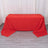 90x156inch Red 220 GSM Seamless Premium Polyester Rectangular Tablecloth