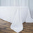 Rectangular Tablecloth 90 Inch x 156 Inch In White 220 GSM Premium Polyester Seamless