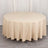 108inch Beige 200 GSM Premium Polyester Round Tablecloth