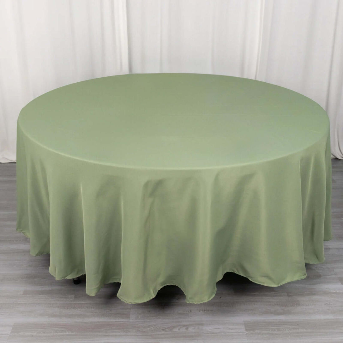 108inches Eucalyptus Sage Green 200 GSM Premium Polyester Round Tablecloth