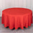 108inch Red 200 GSM Seamless Premium Polyester Round Tablecloth