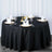 120inch Black 190 GSM Seamless Premium Polyester Round Tablecloth