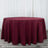 120inch Burgundy 200 GSM Seamless Premium Polyester Round Tablecloth