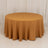 Gold Seamless Premium Polyester Round Tablecloth 220GSM 120inch for 5 Foot Table