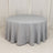 Silver Seamless Premium Polyester Round Tablecloth 220GSM 120 for 5 Foot Table