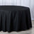 132inch Black 190 GSM Seamless Premium Polyester Round Tablecloth