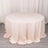 132inch Blush Rose Gold 200 GSM Seamless Premium Polyester Round Tablecloth