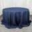 132inch Navy Blue 200 GSM Seamless Premium Polyester Round Tablecloth