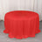 132inch Red 200 GSM Seamless Premium Polyester Round Tablecloth