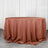 Terracotta (Rust) Seamless Premium Polyester Round Tablecloth 220GSM - 132inch