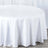 132inch White 200 GSM Seamless Premium Polyester Round Tablecloth