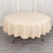 90inch Beige Seamless Premium Polyester Round Tablecloth - 200GSM