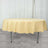 90inch Champagne 200 GSM Seamless Premium Polyester Round Tablecloth