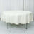 Round 90 Inch Ivory Seamless Premium 190 GSM Polyester Tablecloth