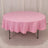 Pink Seamless Premium Polyester Round Tablecloth 220GSM