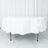 Seamless Tablecloth 90 Inch Round In White Premium Polyester 190 GSM