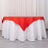 54inch Red 200 GSM Seamless Premium Polyester Square Table Overlay