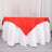 70x70inch Red 200 GSM Premium Seamless Polyester Square Table Overlay