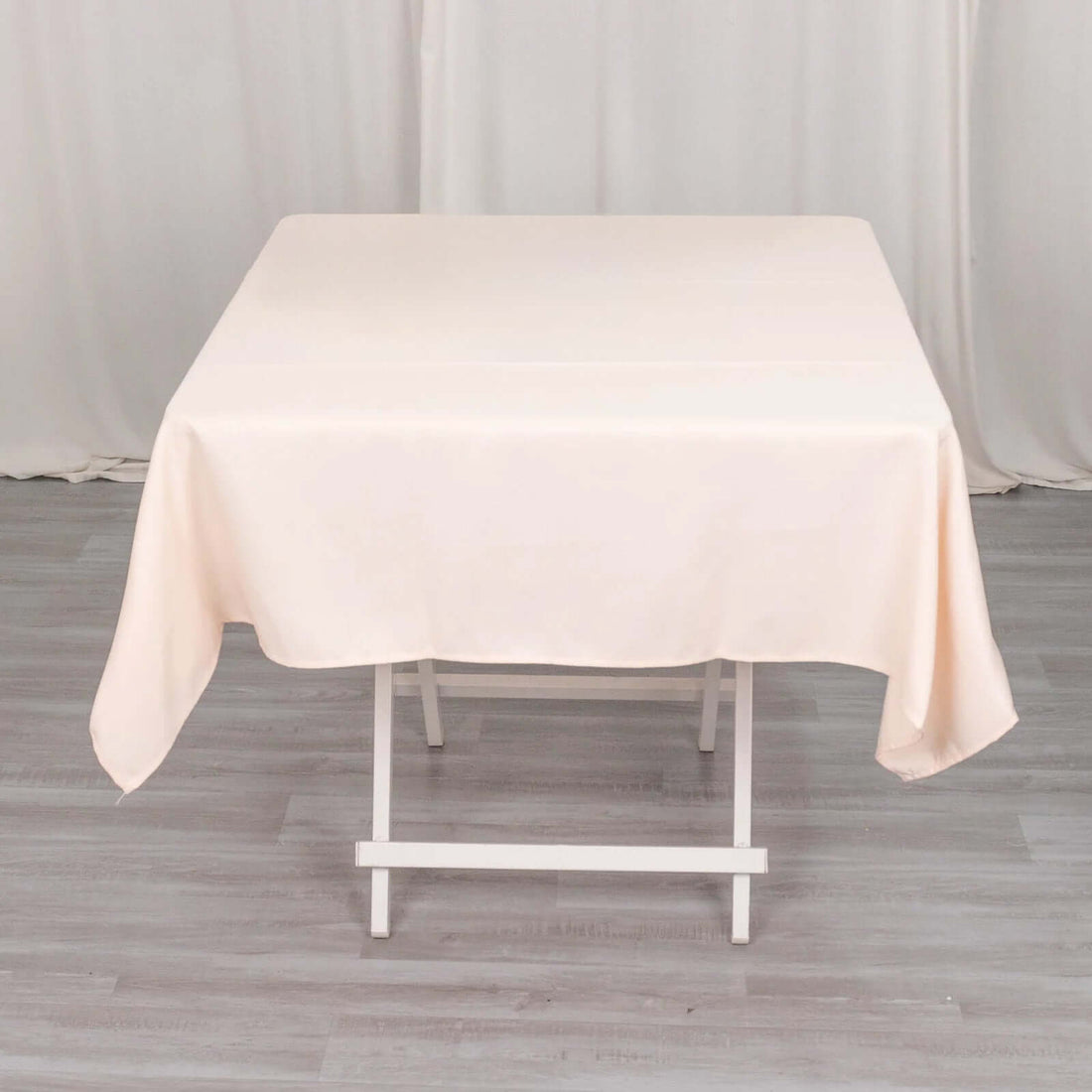54inch Blush Rose Gold 200 GSM Seamless Premium Polyester Square Tablecloth