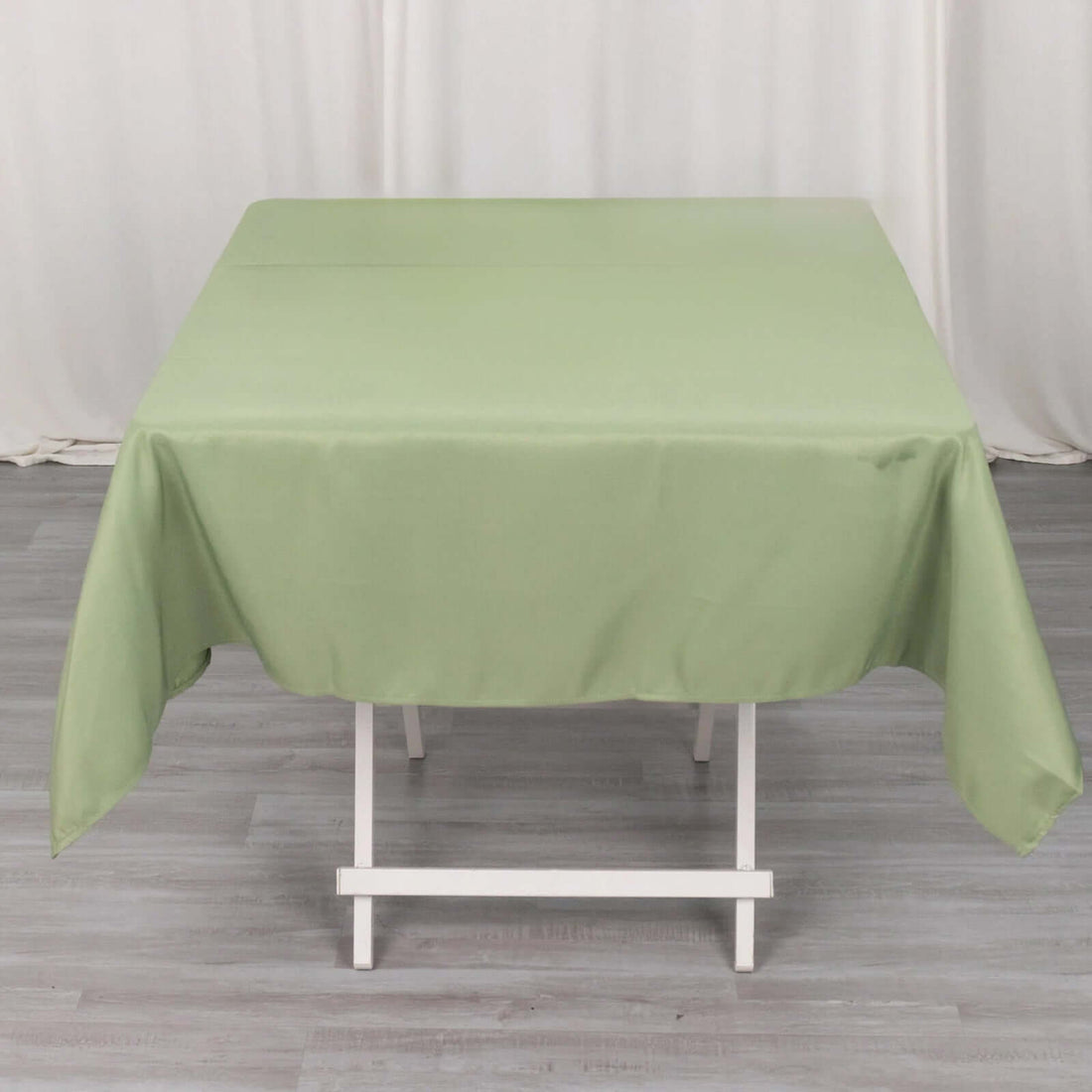 54inch Eucalyptus Sage Green 200 GSM Seamless Premium Polyester Square Tablecloth