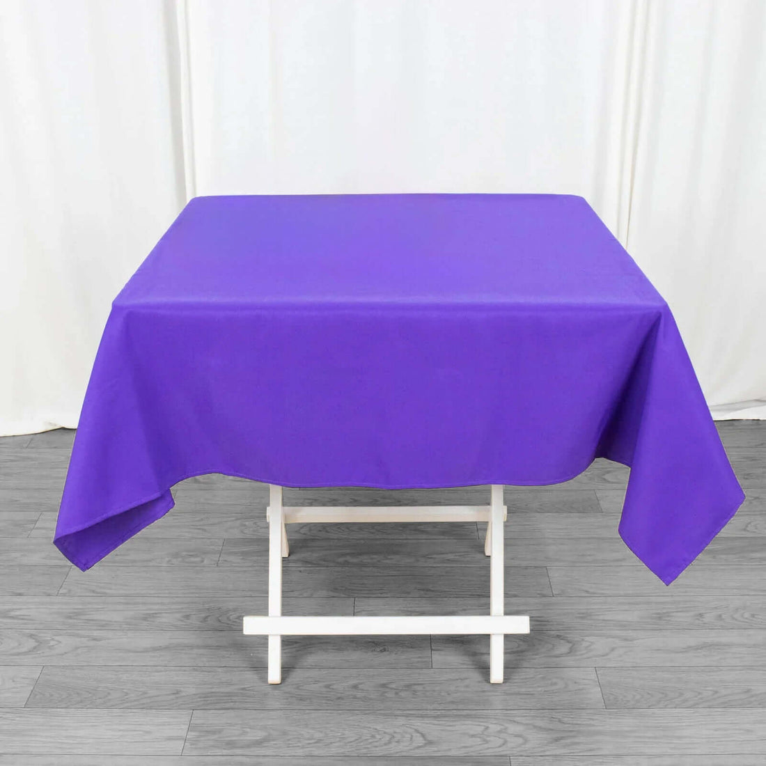 54inch Purple 200 GSM Seamless Premium Polyester Square Tablecloth