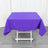 54inch Purple 200 GSM Seamless Premium Polyester Square Tablecloth