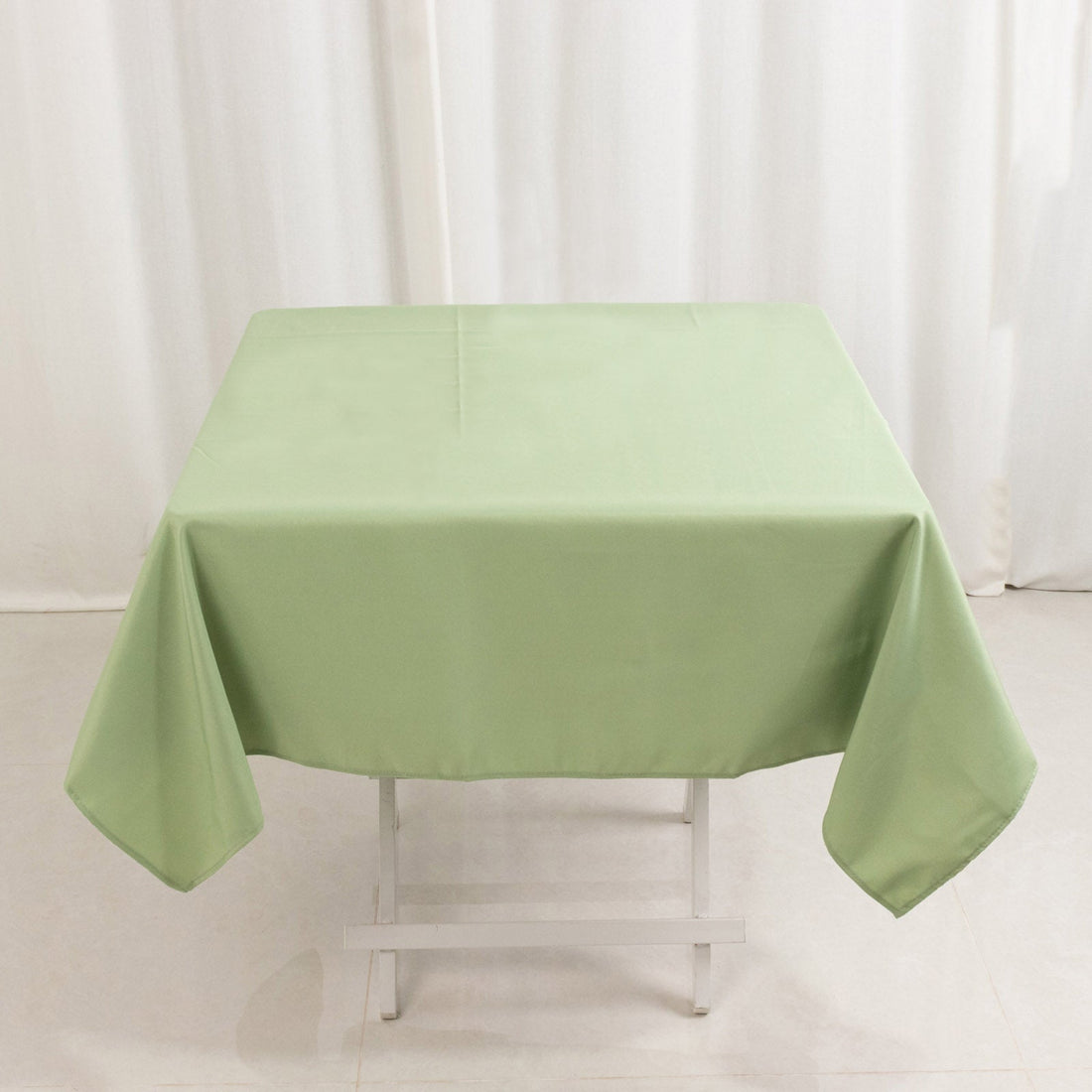 Sage Green Seamless Premium Polyester Square Tablecloth 220GSM