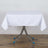 54x54inch White 200 GSM Seamless Premium Polyester Square Tablecloth