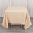 70x70inch Beige Seamless Polyester Square Tablecloth