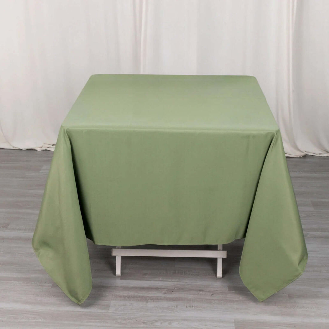 70x70inch Eucalyptus Sage Green 200 GSM Premium Seamless Polyester Square Tablecloth