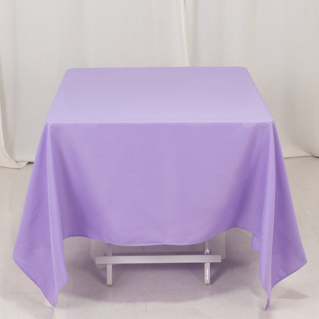 Lavender Lilac Premium Seamless Polyester Square Tablecloth 220GSM 70inch