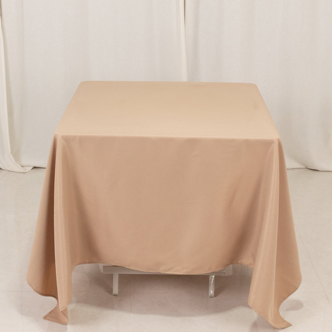Nude Natural Premium Seamless Polyester Square Tablecloth 220GSM 70inch