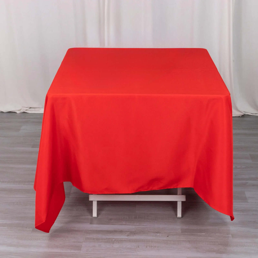 70x70inch Red 200 GSM Premium Seamless Polyester Square Tablecloth