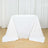 90inch White 200 GSM Seamless Premium Polyester Square Tablecloth