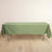 Dusty Sage Green Premium Scuba Rectangular Tablecloth, Wrinkle Free Polyester Seamless Tablecloth