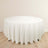 Ivory Premium Scuba Round Tablecloth, Wrinkle Free Polyester Seamless Tablecloth