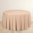 Nude Premium Scuba Round Tablecloth, Wrinkle Free Polyester Seamless Tablecloth 120inch