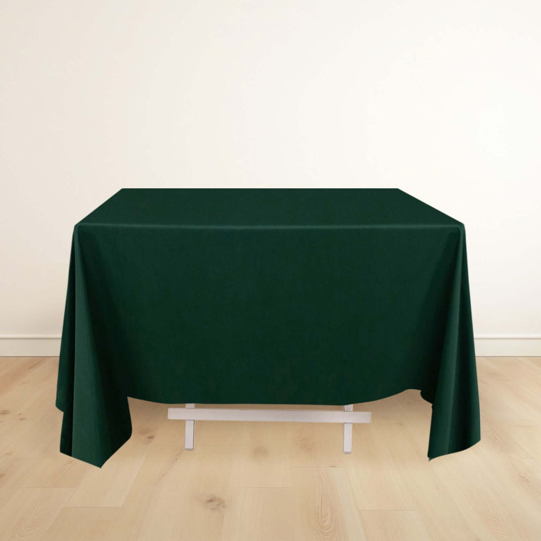 Hunter Emerald Green Premium Scuba Square Tablecloth, Polyester Seamless Tablecloth
