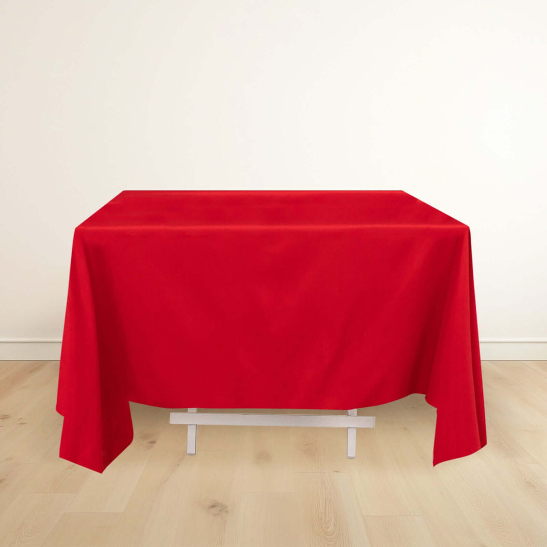 Red Premium Scuba Square Tablecloth, Wrinkle Free Polyester Seamless Tablecloth 70inch