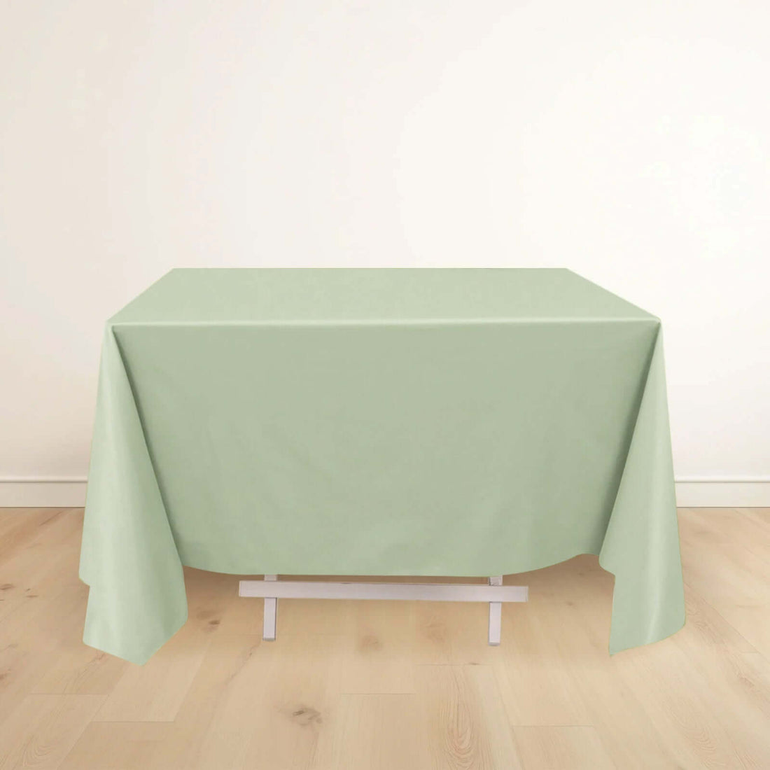 Sage Green Premium Scuba Square Tablecloth, Polyester Seamless Tablecloth 70inch